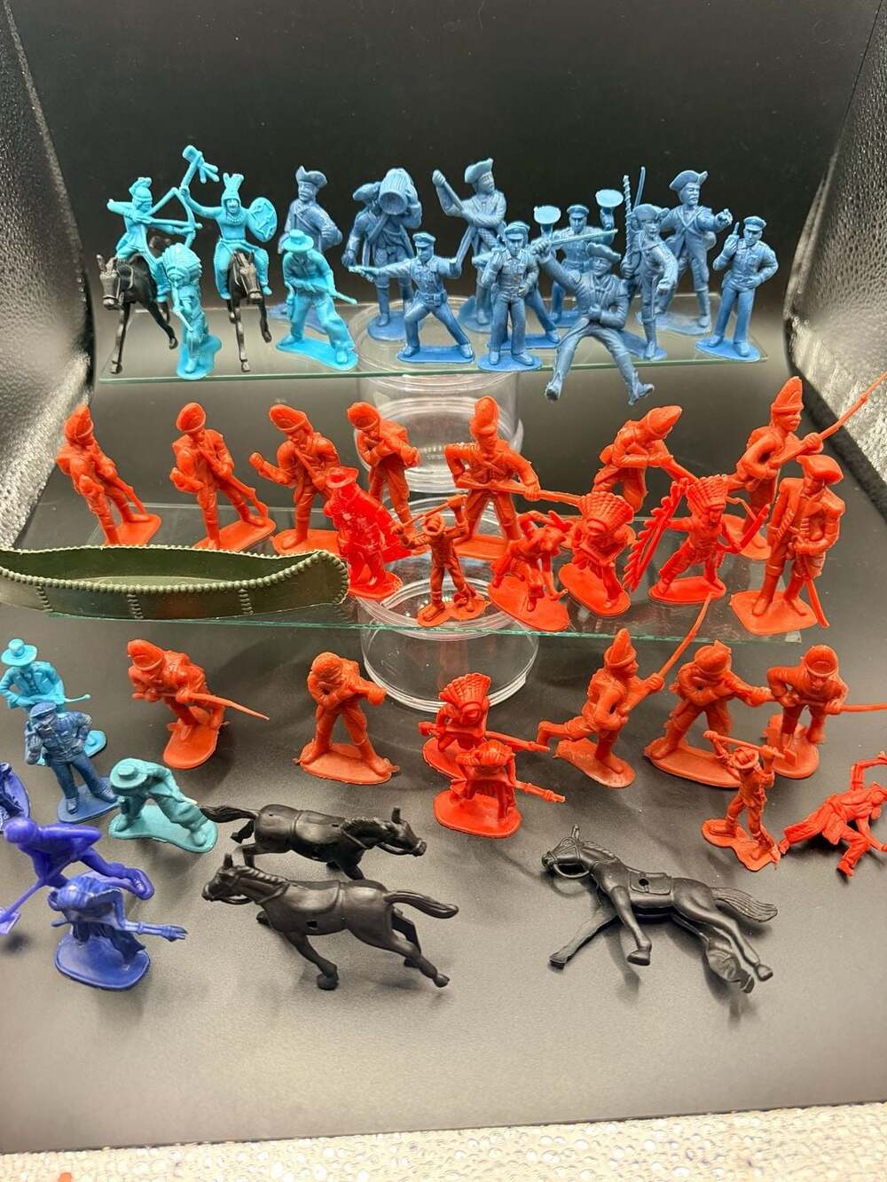 Vintage Mixed Lot Plastic Toy Soldiers Cowboys and Indians Figures